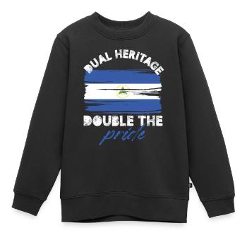 double héritage double la fierté Design - Sweat Premium enfant bio - noir - Devant - AI Model Kid Female (0cm)