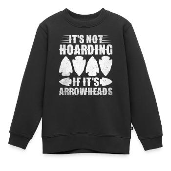 Arrowheads Collection de pointes de flèche de collection - Sweat Premium enfant bio - noir - Devant - AI Model Kid Female (0cm)