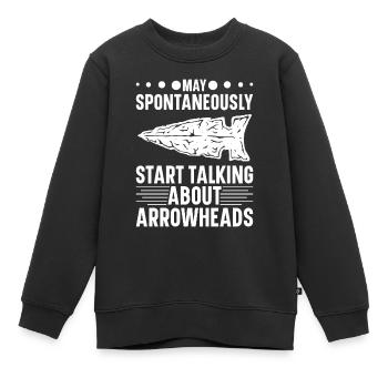 Arrowheads Collection de pointes de flèche de collection - Sweat Premium enfant bio - noir - Devant - AI Model Kid Female (0cm)