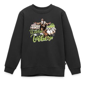 Schafhirte Schäferei Schafe Hirte - Kinder Premium Organic Sweatshirt - Schwarz - Vorne - AI Model Kid Female (0cm)