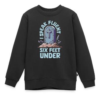 Gravedigger Funeral Assistant - Kids Premium Organic Sweatshirt - black - Front - AI Model Kid Female (0cm)