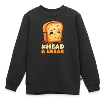 Backen Kneten Eine Pause - Kinder Premium Organic Sweatshirt - Schwarz - Vorne - AI Model Kid Female (0cm)