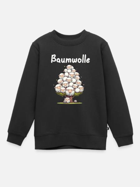 Katoenen Schaap Cartoon Grappige Schaap Woordspeling - Kinder Premium sweater biologisch - zwart