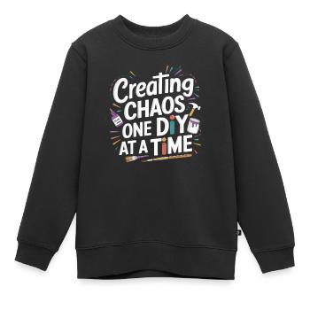 Cool Diy Königin Der Diy-basteleien - Kinder Premium Organic Sweatshirt - Schwarz - Vorne - AI Model Kid Female (0cm)