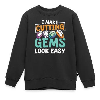 Tailleur de pierres précieuses - Sweat Premium enfant bio - noir - Devant - AI Model Kid Female (0cm)