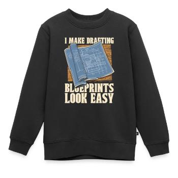 Auteur - Sweat Premium enfant bio - noir - Devant - AI Model Kid Female (0cm)
