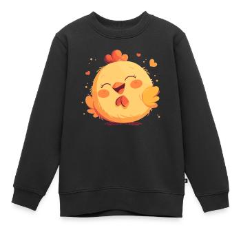Rooster Hähne Hahn - Kinder Premium Organic Sweatshirt - Schwarz - Vorne - AI Model Kid Female (0cm)