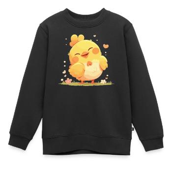 Rooster Hähne Hahn - Kinder Premium Organic Sweatshirt - Schwarz - Vorne - AI Model Kid Female (0cm)