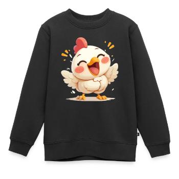Rooster Hähne Hahn - Kinder Premium Organic Sweatshirt - Schwarz - Vorne - AI Model Kid Female (0cm)