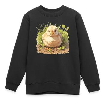 Rooster Hähne Hahn - Kinder Premium Organic Sweatshirt - Schwarz - Vorne - AI Model Kid Female (0cm)