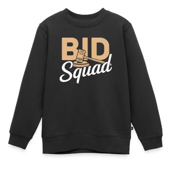 Escouade de commissaires-priseurs - Sweat Premium enfant bio - noir - Devant - AI Model Kid Female (0cm)