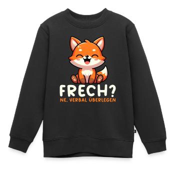 Vilain Ne Renard Sarcasme Drôle Verbal Supérieur - Sweat Premium enfant bio - noir - Devant - AI Model Kid Female (0cm)