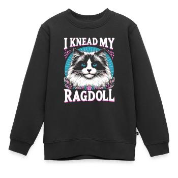 Ich knete meine Ragdoll Ragdolls Katzenliebhaber - Kinder Premium Organic Sweatshirt - Schwarz - Vorne - AI Model Kid Female (0cm)