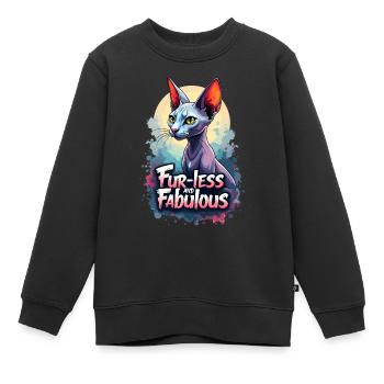 Fur-less and Fabulous - Kinder Premium Organic Sweatshirt - Schwarz - Vorne - AI Model Kid Female (0cm)