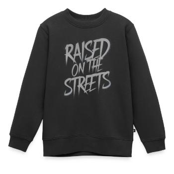Élevé dans la rue - Sweat Premium enfant bio - noir - Devant - AI Model Kid Female (0cm)
