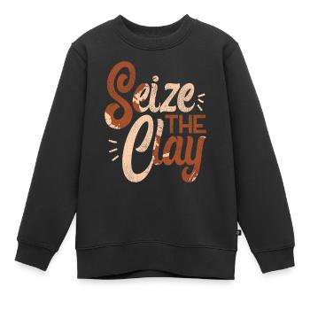 Poterie Céramique Artiste Pun Seize - Sweat Premium enfant bio - noir - Devant - AI Model Kid Female (0cm)