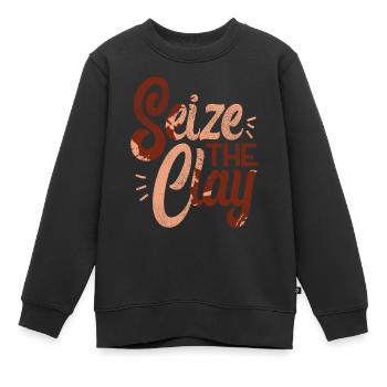 Poterie Céramique Artiste Pun Seize - Sweat Premium enfant bio - noir - Devant - AI Model Kid Female (0cm)