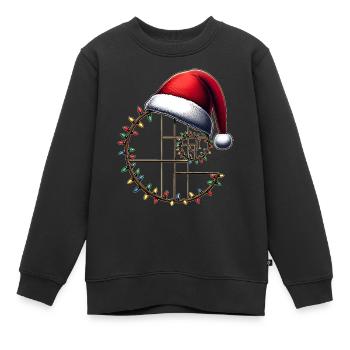 Fibonacci Goldener Schnitt Heilige Geometrie - Kinder Premium Organic Sweatshirt - Schwarz - Vorne - AI Model Kid Female (0cm)
