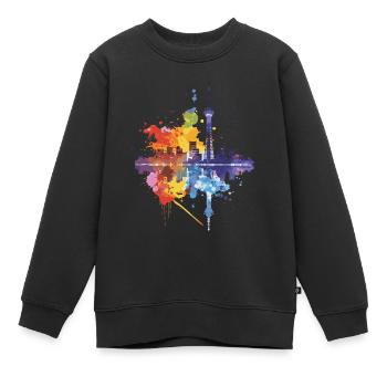 Tokyo - Sweat Premium enfant bio - noir - Devant - AI Model Kid Female (0cm)