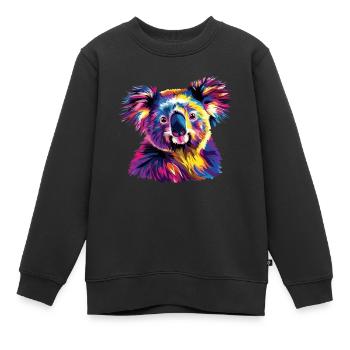 Koala - Kinder Premium Organic Sweatshirt - Schwarz - Vorne - AI Model Kid Female (0cm)