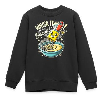 Schneebesen für den Keks - Kinder Premium Organic Sweatshirt - Schwarz - Vorne - AI Model Kid Female (0cm)