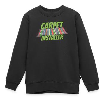 Carpet Installer Kader - Kids Premium Organic Sweatshirt - black - Front - AI Model Kid Female (0cm)