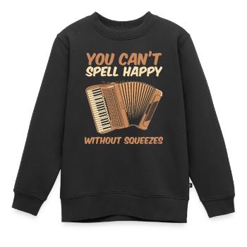 Accordéon - Sweat Premium enfant bio - noir - Devant - AI Model Kid Female (0cm)