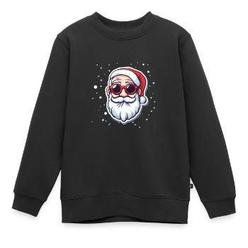 Weihnachtsmann - Kinder Premium Organic Sweatshirt - Schwarz - Vorne - AI Model Kid Female (0cm)