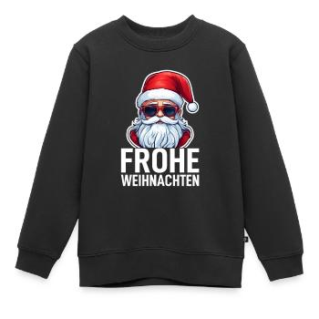 Weihnachtsmann - Kinder Premium Organic Sweatshirt - Schwarz - Vorne - AI Model Kid Female (0cm)