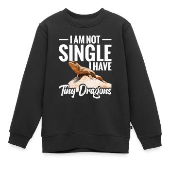 Ich Bin Nicht Alleinstehend, Ich Habe Winzige - Kinder Premium Organic Sweatshirt - Schwarz - Vorne - AI Model Kid Female (0cm)