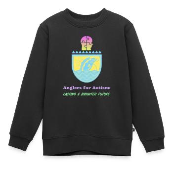 Angler für Autismus sorgen für eine bessere Zukunft - Kinder Premium Organic Sweatshirt - Schwarz - Vorne - AI Model Kid Female (0cm)