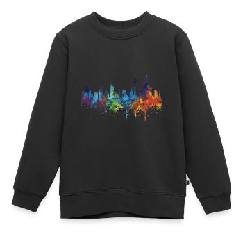 Betuwe Ouest - Sweat Premium enfant bio - noir - Devant - AI Model Kid Female (0cm)