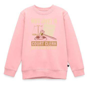 Employé de bureau - Sweat Premium enfant bio - rose - Devant - AI Model Kid Female (0cm)