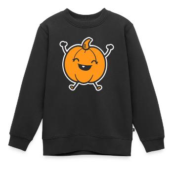 Citrouille - Sweat Premium enfant bio - noir - Devant - AI Model Kid Female (0cm)