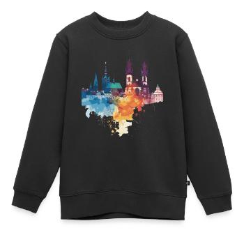 Elch - Kinder Premium Organic Sweatshirt - Schwarz - Vorne - AI Model Kid Female (0cm)