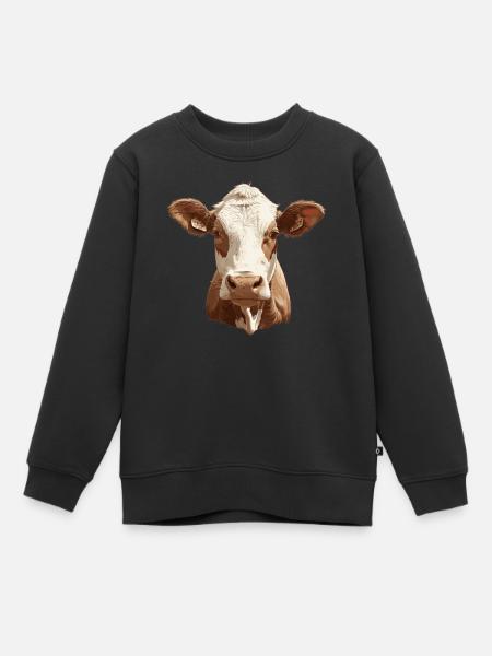 Kühe Kuh - Kinder Premium Organic Sweatshirt - Schwarz