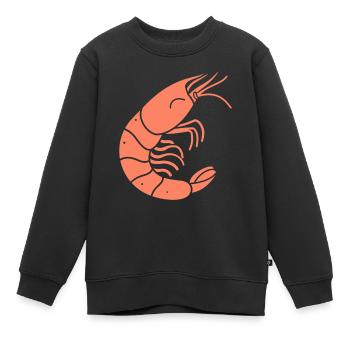 Crevette - Sweat Premium enfant bio - noir - Devant - AI Model Kid Female (0cm)