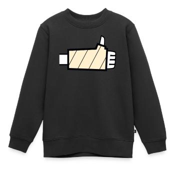 Gipsarm und alles okay, Icon - Kinder Premium Organic Sweatshirt - Schwarz - Vorne - AI Model Kid Female (0cm)