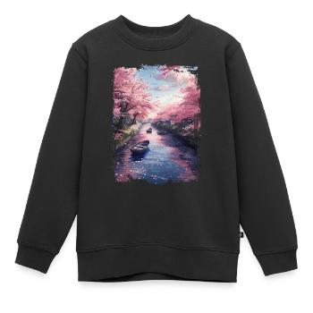 Japan - Kinder Premium Organic Sweatshirt - Schwarz - Vorne - AI Model Kid Female (0cm)