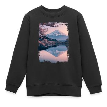 Japon - Sweat Premium enfant bio - noir - Devant - AI Model Kid Female (0cm)