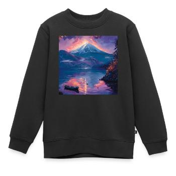 Japon - Sweat Premium enfant bio - noir - Devant - AI Model Kid Female (0cm)