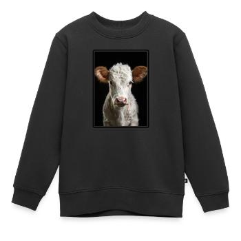 Kühe Kuh - Kinder Premium Organic Sweatshirt - Schwarz - Vorne - AI Model Kid Female (0cm)