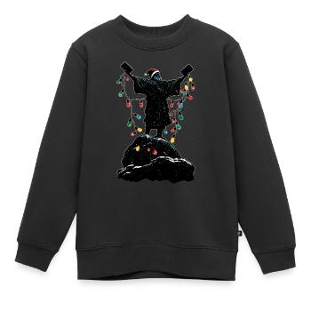 Moses Weihnachtsmütze Xmas - Kinder Premium Organic Sweatshirt - Schwarz - Vorne - AI Model Kid Female (0cm)