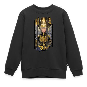 Ver.1 - Cyborg Engel oder Kanji - Kinder Premium Organic Sweatshirt - Schwarz - Vorne - AI Model Kid Female (0cm)