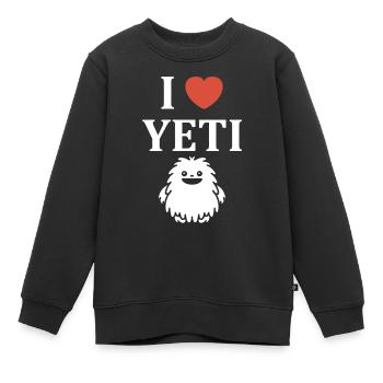 Yeti - Kinder Premium Organic Sweatshirt - Schwarz - Vorne - AI Model Kid Female (0cm)