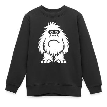 Yeti - Kinder Premium Organic Sweatshirt - Schwarz - Vorne - AI Model Kid Female (0cm)