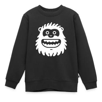 Yeti - Kinder Premium Organic Sweatshirt - Schwarz - Vorne - AI Model Kid Female (0cm)