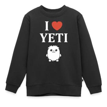 Yeti - Kinder Premium Organic Sweatshirt - Schwarz - Vorne - AI Model Kid Female (0cm)