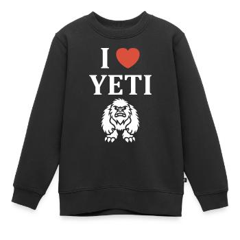 Yeti - Kinder Premium Organic Sweatshirt - Schwarz - Vorne - AI Model Kid Female (0cm)