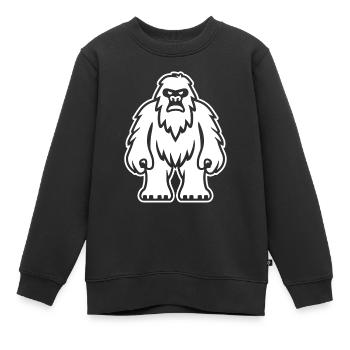 Yeti - Kinder Premium Organic Sweatshirt - Schwarz - Vorne - AI Model Kid Female (0cm)